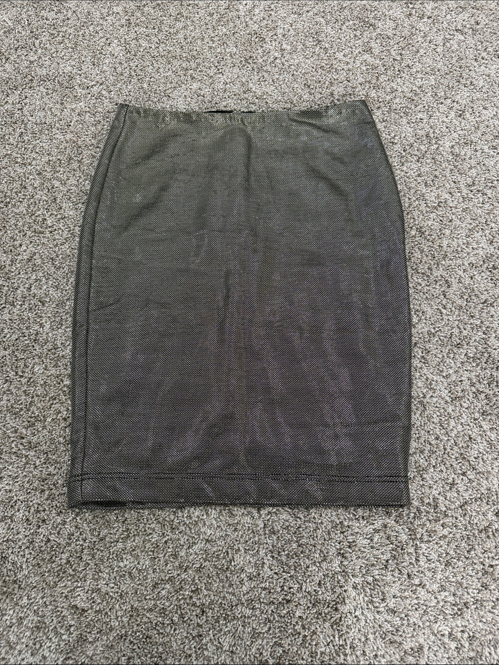 Forever 21 Shimmery Gunmetal Pencil Skirt